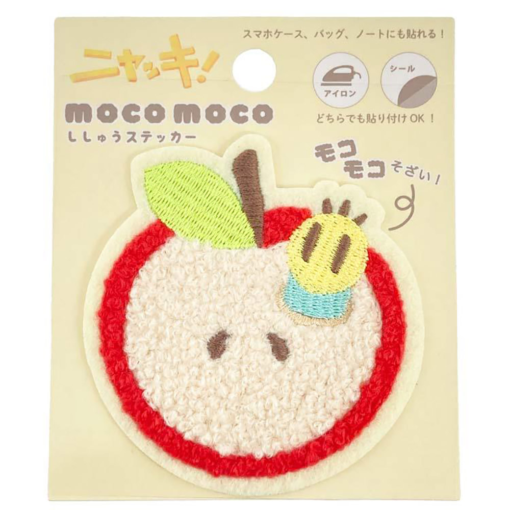 ニャッキ！ モコモコ刺繍ステッカー ニャッキとりんご | NHK