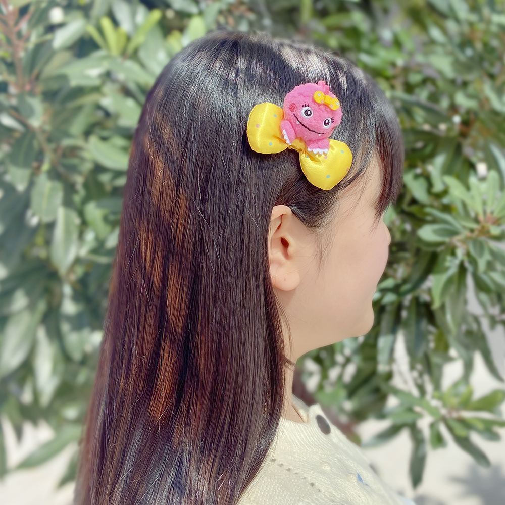 ざわざわ森のがんこちゃん がんこちゃん マスコットリボンヘアクリップ