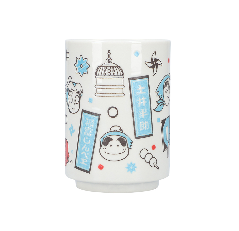 忍たま乱太郎 湯呑み 千社札柄 一年生（土井先生＋ヘムヘム）|NHK