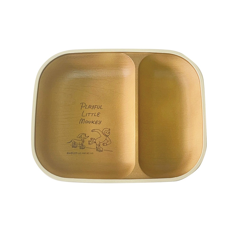 おさるのジョージ 抗菌塗スクエアランチ皿 BE| NHK キャラクター