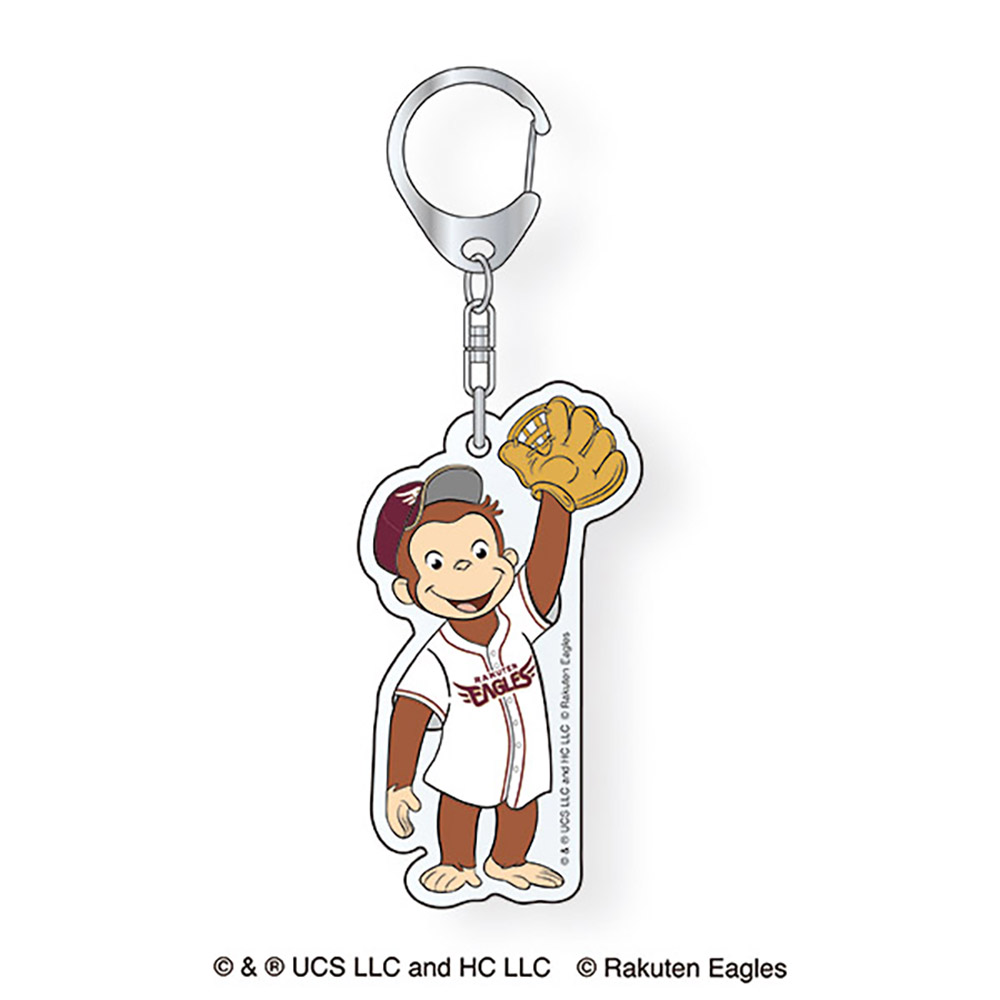 おさるのジョージ　野球　キーホルダー 東北楽天ゴールデンイーグルス アクリルキーホルダー / おさるの