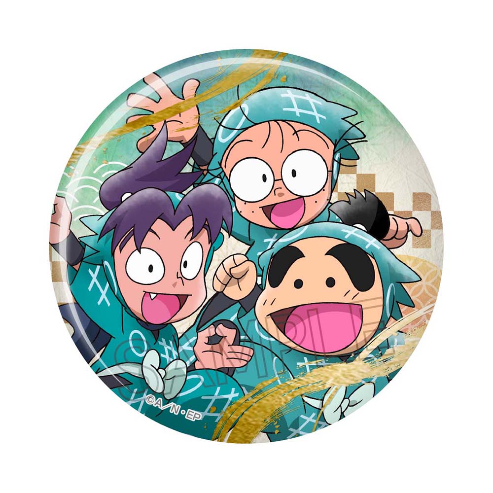 忍たま乱太郎 箔押し缶バッジ 乱＆きり＆しん